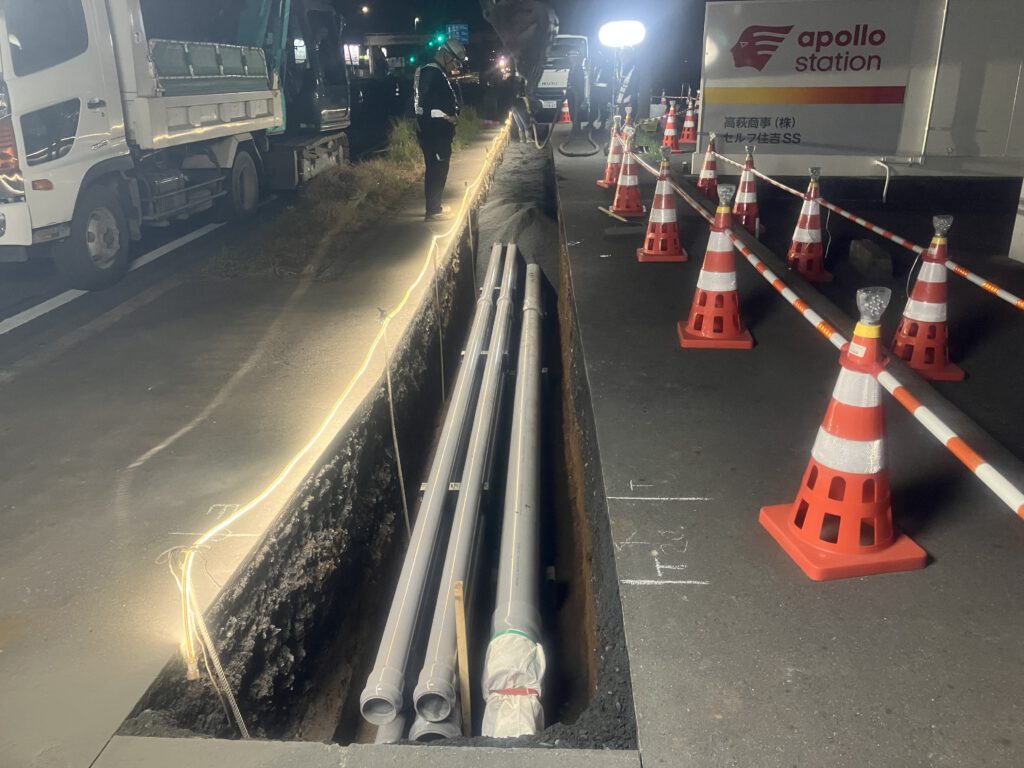 電線共同溝工事 国道６号 完成写真