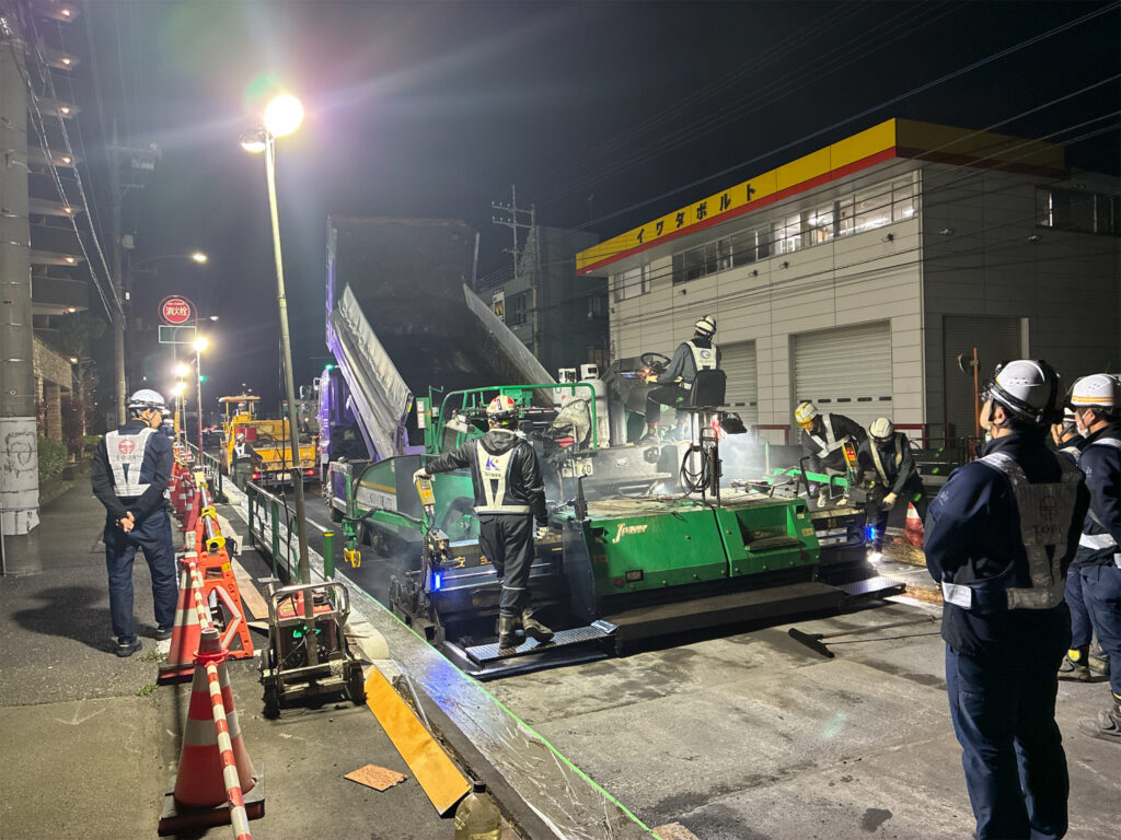 舗装工事 立川青梅線 施工実績